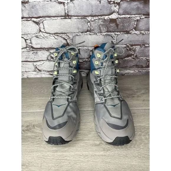COPY - Hoka One One Anacapa Mid GTX Gray Blue Hiking Boots 1122018-SBCRL Men 11…