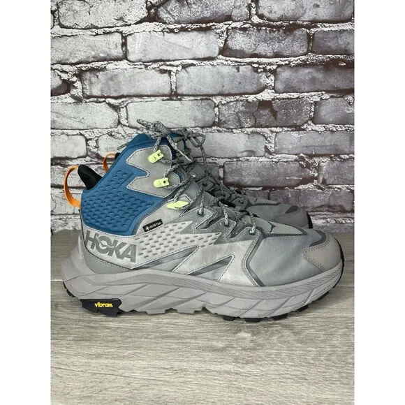 COPY - Hoka One One Anacapa Mid GTX Gray Blue Hiking Boots 1122018-SBCRL Men 11…