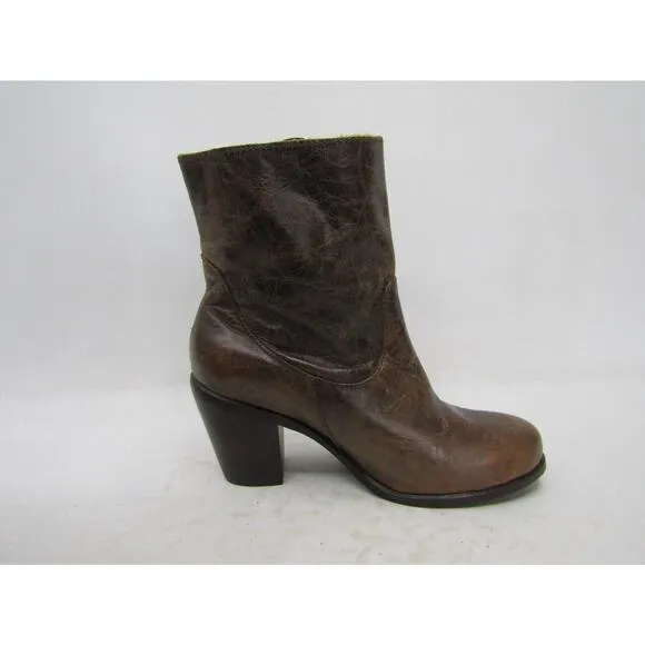 Corral Womens Size 9 M Brown Leather Zip Ankle Cowboy Western Fashion Boots