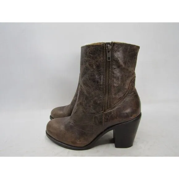 Corral Womens Size 9 M Brown Leather Zip Ankle Cowboy Western Fashion Boots