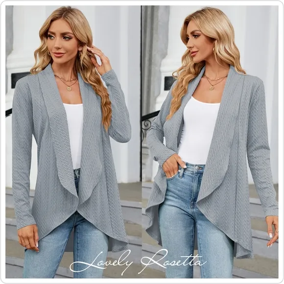 Cream Lightweight Open Front Cardigan
