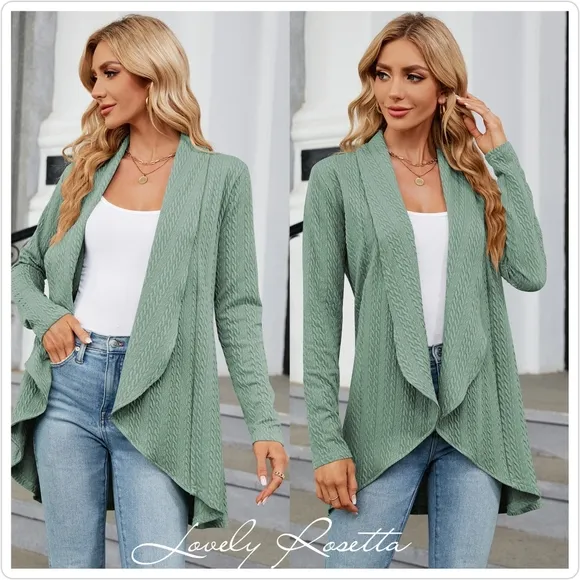 Cream Lightweight Open Front Cardigan