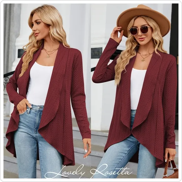 Cream Lightweight Open Front Cardigan