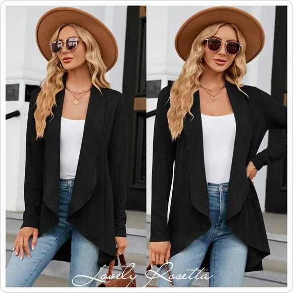 Cream Lightweight Open Front Cardigan