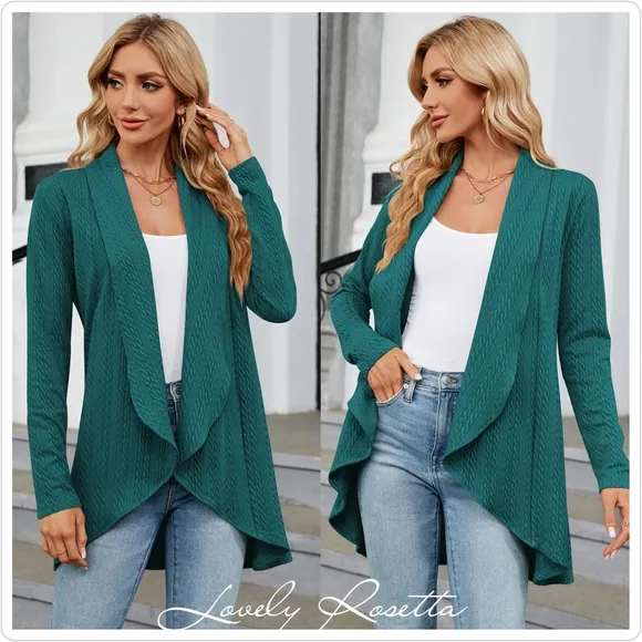 Cream Lightweight Open Front Cardigan