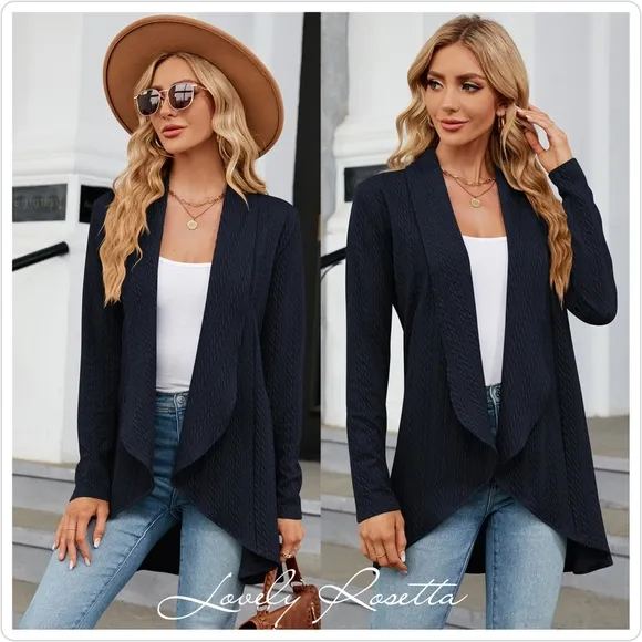 Cream Lightweight Open Front Cardigan