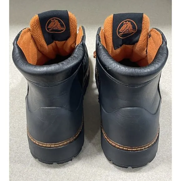 Crocs Lace Up Cobbler Leather Hiking Boots Black Men’s Size 10 Outdoor Adventure