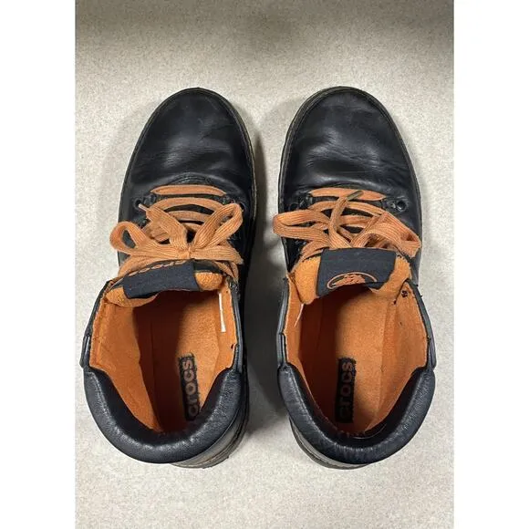 Crocs Lace Up Cobbler Leather Hiking Boots Black Men’s Size 10 Outdoor Adventure