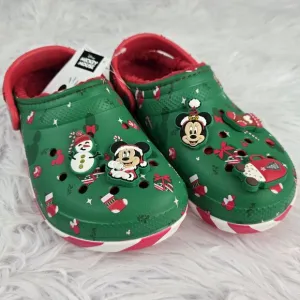 Crocs Mickey Mouse Christmas Holiday Lined Clogs Men's Size 8 Women's Size 10
