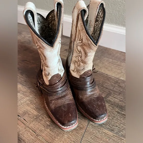 Dan Post‎ Lil Myra Brown And White Western Boots DPC2911 size 8.5