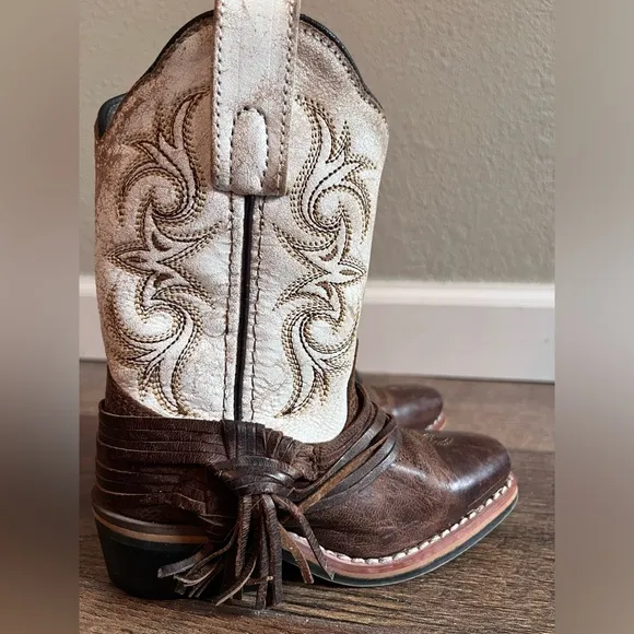 Dan Post‎ Lil Myra Brown And White Western Boots DPC2911 size 8.5