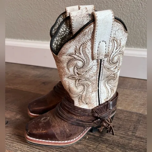 Dan Post‎ Lil Myra Brown And White Western Boots DPC2911 size 8.5