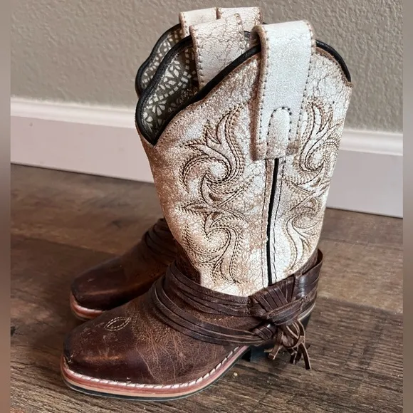 Dan Post‎ Lil Myra Brown And White Western Boots DPC2911 size 8.5