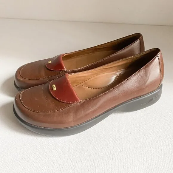 Dansko Brown Leather Classic Slip on Loafers 40
