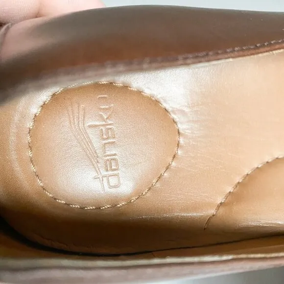 Dansko Brown Leather Classic Slip on Loafers 40