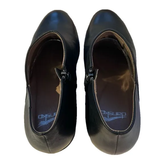 Dansko Raina Burnished Nubuck Black Leather Ankle Boots Size EU 40 US 9.…