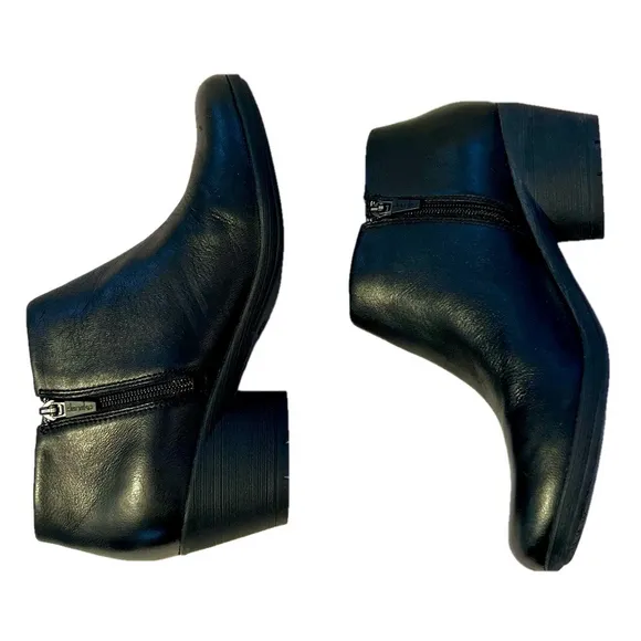Dansko Raina Burnished Nubuck Black Leather Ankle Boots Size EU 40 US 9.…