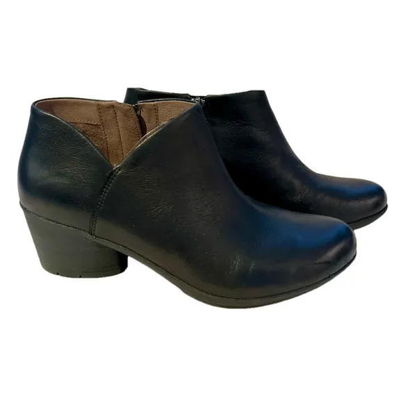 Dansko Raina Burnished Nubuck Black Leather Ankle Boots Size EU 40 US 9.…