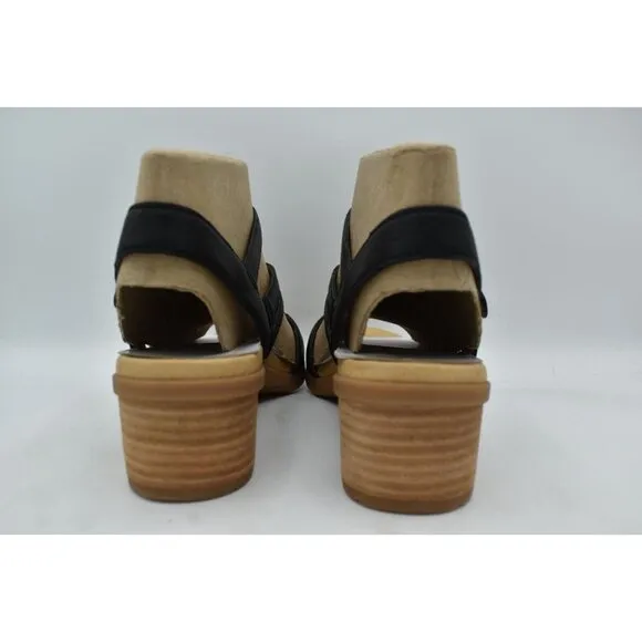 Dansko Womens EU 41 US 10.5-11 Tansy Nappa Black Leather Strappy Sandals Shoes