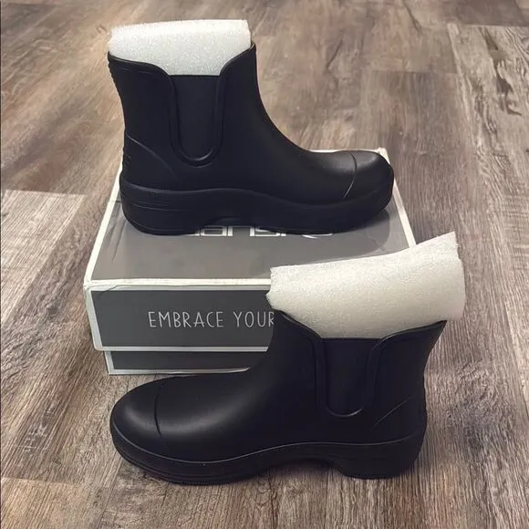 Dansko Womens EVA Molded Karmel Pull-On Ankle Rain Boots Black Size EU 38,US 7.5