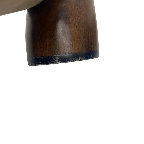 Dear Frances Scrunch Mule Sandal Black Round Wood Heel Handmade Italy Size 39/9