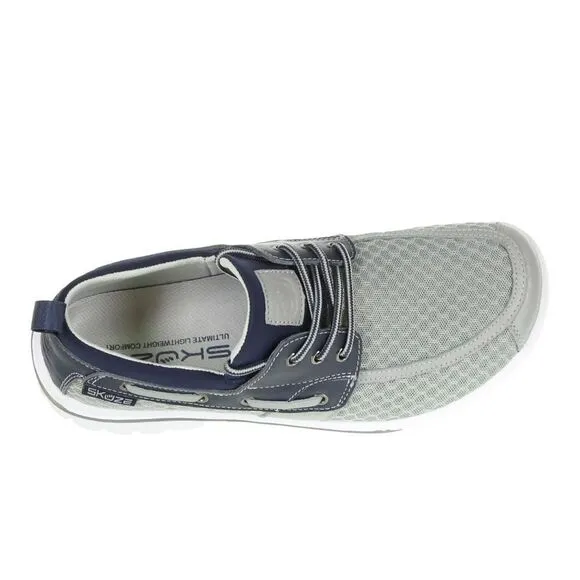 Del Marina 3-01 Skuze men’s boat shoes size 11.5 gray navy mesh