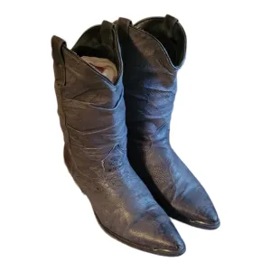Dingo Gray/Blue Leather Slouch Western Cowgirl Boots  size 8.5/Pigskin Slouchy