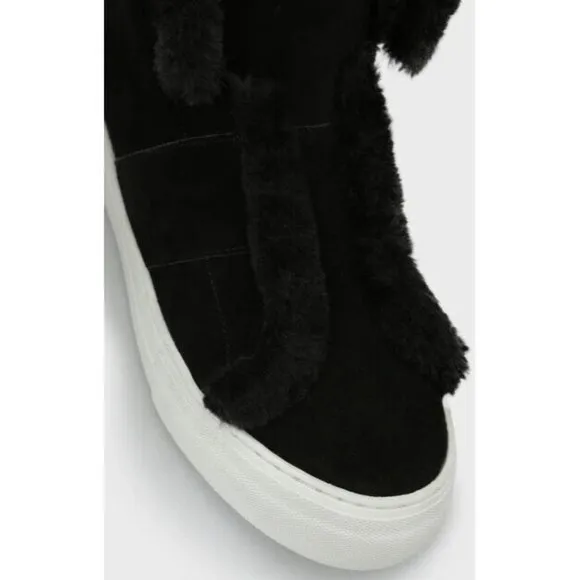 DKNY Women's Suede Mason-High Top Fashion Sneakers K3899353  Black Size 6.5