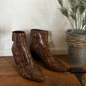 Dolce Vita Coltyn Embossed Snake Print Ankle Bootie