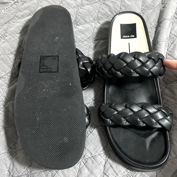 DOLCE VITA Signe BRAIDED Sandals 10 black