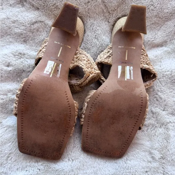 Dolce Vita Tan Woven Heeled Sandals