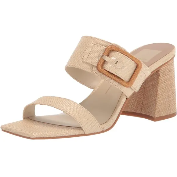 Dolce Vita Women's Posy Sandals in Wheat Raffia Heels Women’s size 7.5