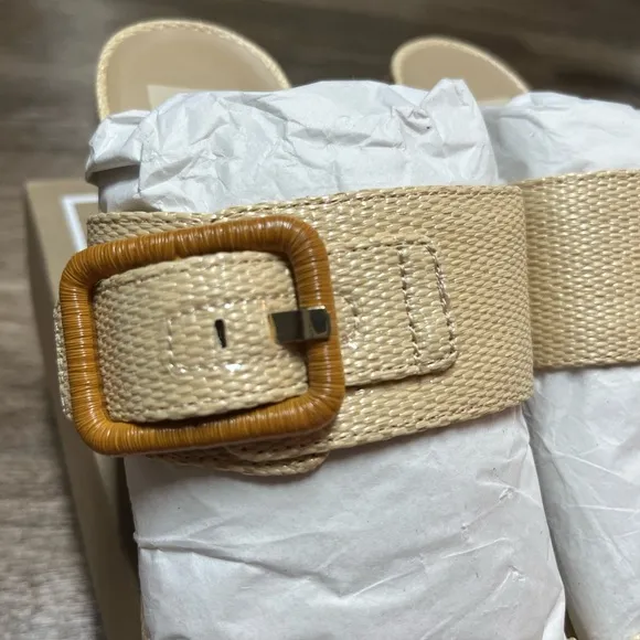 Dolce Vita Women's Posy Sandals in Wheat Raffia Heels Women’s size 7.5