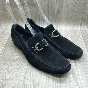 Donald J Pliner DACIO2-02 Men’s Black/Blue Suede Slip-On  Loafer Shoes