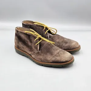 Donald J Pliner Men’s Size 9.5 M GUC Ermes Tan Suede Wingtip Chukka Dress Boots