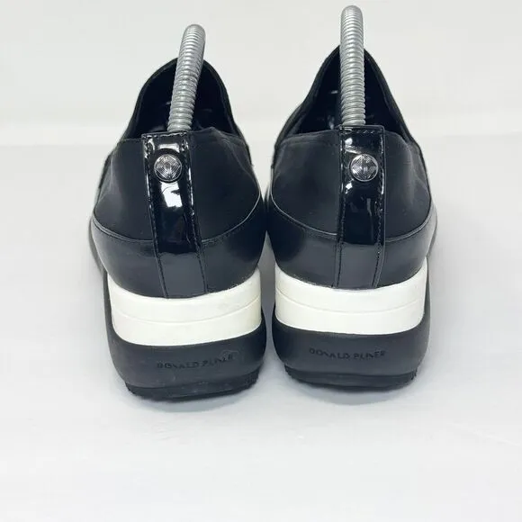 Donald Pliner Lizzee‎ Slip On Platform Sneaker Shoes Black Size 7.5