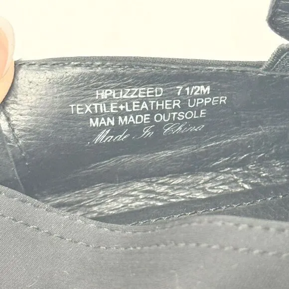 Donald Pliner Lizzee‎ Slip On Platform Sneaker Shoes Black Size 7.5