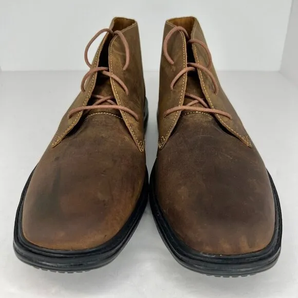 Dr. Comfort Mens 7920 Ruk Brown Leather Lace Up Ankle Size 9.5 M Chukka Boots