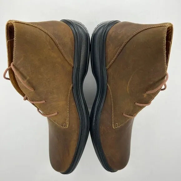 Dr. Comfort Mens 7920 Ruk Brown Leather Lace Up Ankle Size 9.5 M Chukka Boots