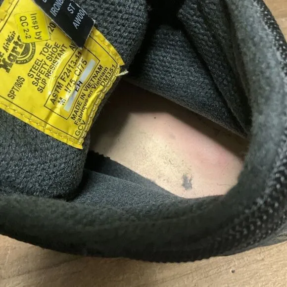 Dr. Doc Martens Steel Toe Safety Shoes Black ASTM F2413-11 Mens 14 Leather Boots