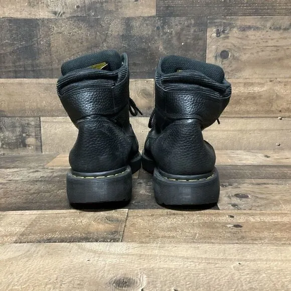 Dr. Doc Martens Steel Toe Safety Shoes Black ASTM F2413-11 Mens 14 Leather Boots