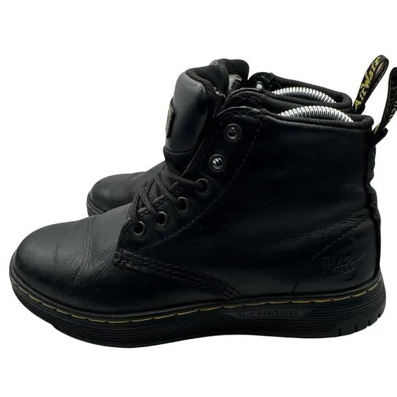 Dr. Martens Amwell Safety Boots Men’s 5 Women’s 6 Black Leather Slip Resistant