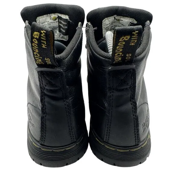 Dr. Martens Amwell Safety Boots Men’s 5 Women’s 6 Black Leather Slip Resistant