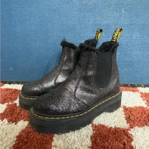 Dr. Martens Black Glitter Chelsea Boots