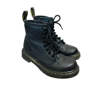 Dr. Martens Black Leather Kids Size 12 Lace Up Boots