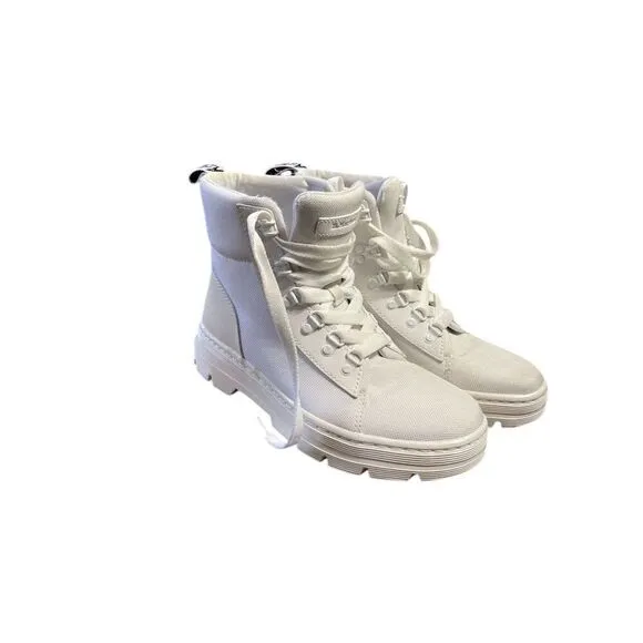 Dr. Martens Combs Women's White Combat Boots Size 8