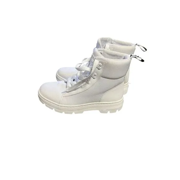 Dr. Martens Combs Women's White Combat Boots Size 8
