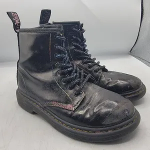 Dr Martens Doc Martens Kids Size 1 Black Sparkle Ray Boots Casual School Comfort