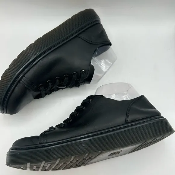 Dr. Martens Docs Dante 6 Eye Leather Shoes in Black Sneaker, Grunge Y2K men’s 6
