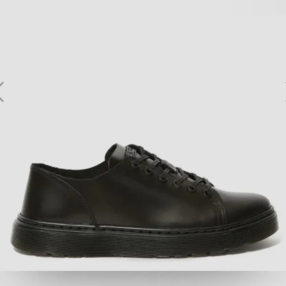 Dr. Martens Docs Dante 6 Eye Leather Shoes in Black Sneaker, Grunge Y2K men’s 6